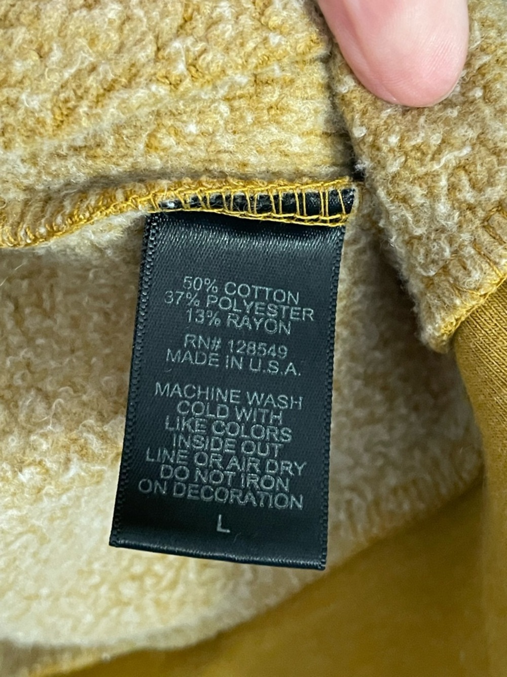 Aviator Nation 5 Striped Hoodie Sz L Mustard Yellow Full Zip Pockets Jacket - Picture 7 of 10